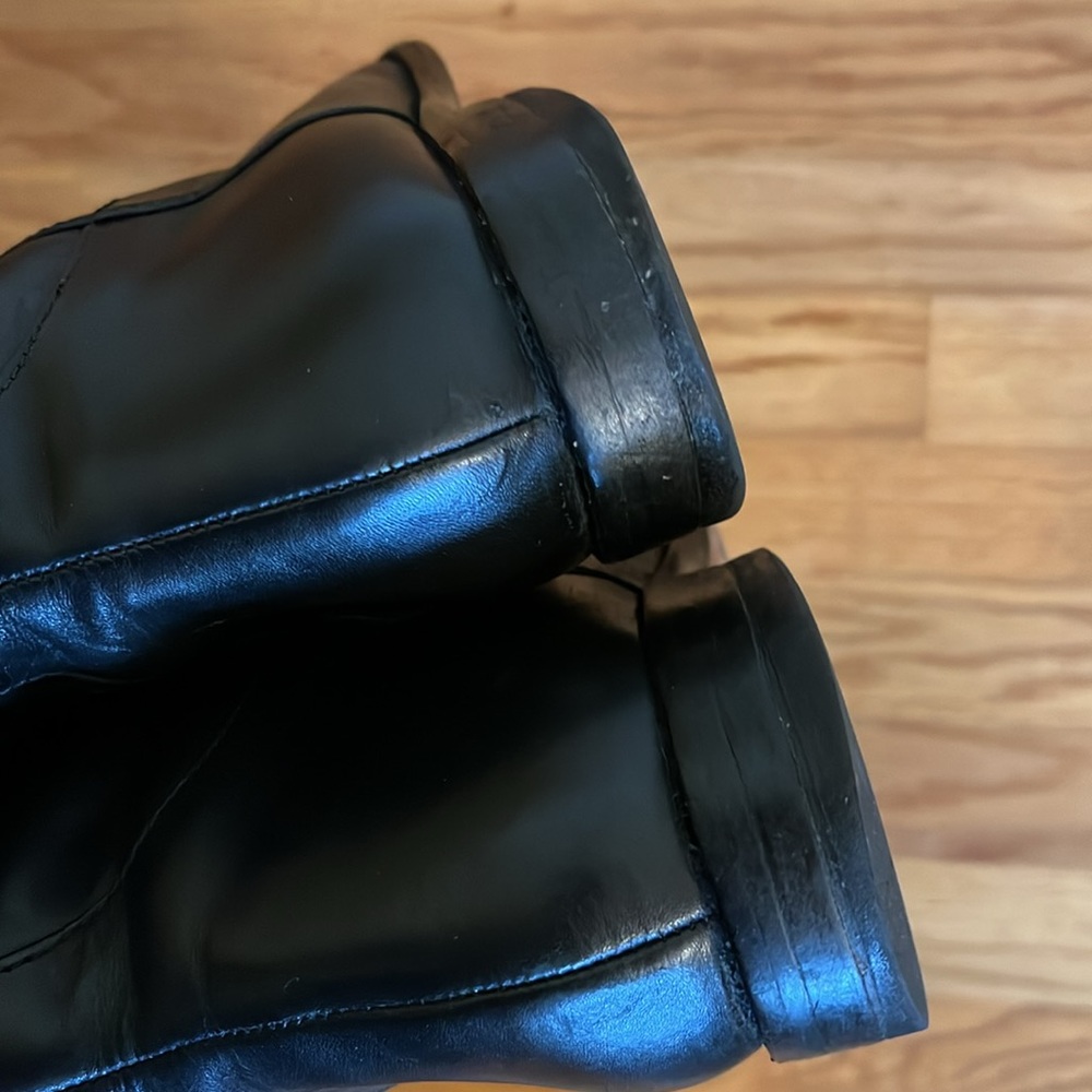 Classic Black Knee-High Riding Boots - Women's - Picture 7 of 14